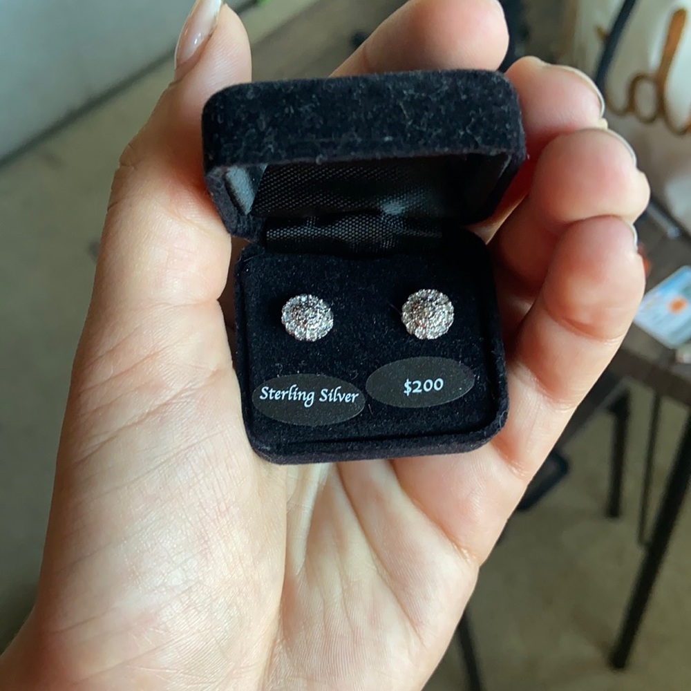 Silver earrings